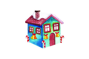 Blue House Christmas Crafts: Watercolor Design Review