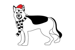 Christmas German Shepherd: A Festive and Adorable Embroidery Design