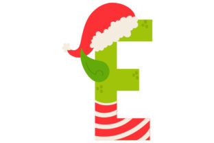 Christmas Letter E for Crafts and Local Branding