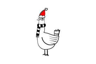 Christmas Pigeon for Crafts and Holiday Branding