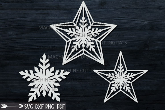 Christmas Star Set: A Versatile Laser Cutting Asset