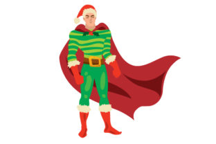 Christmas Superhero Man: A Versatile Craft for Holiday Campaigns