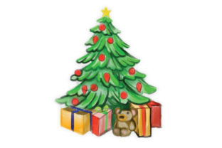 Christmas Tree with Presents: A Festive Craft for Local Business Branding