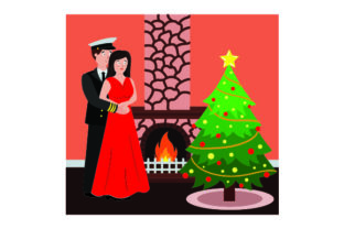 Cozy Christmas Crafts: Couple by Fireplace Design