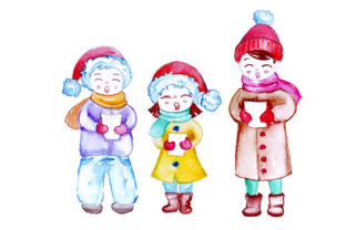Enhance Your Christmas Crafts with Watercolor Carolers