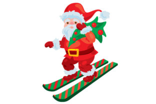 Review: Santa on Skis Holding Christmas Tree for Crafts