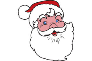 Santa Claus Head Graphics for Holiday Crafts